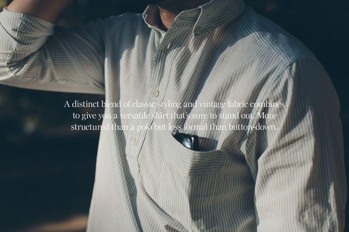 The Popover in Antique Blue Stripe