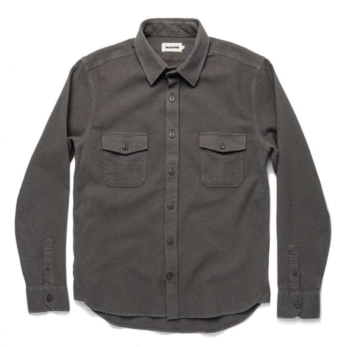The Utility Shirt in Charcoal Jacquard