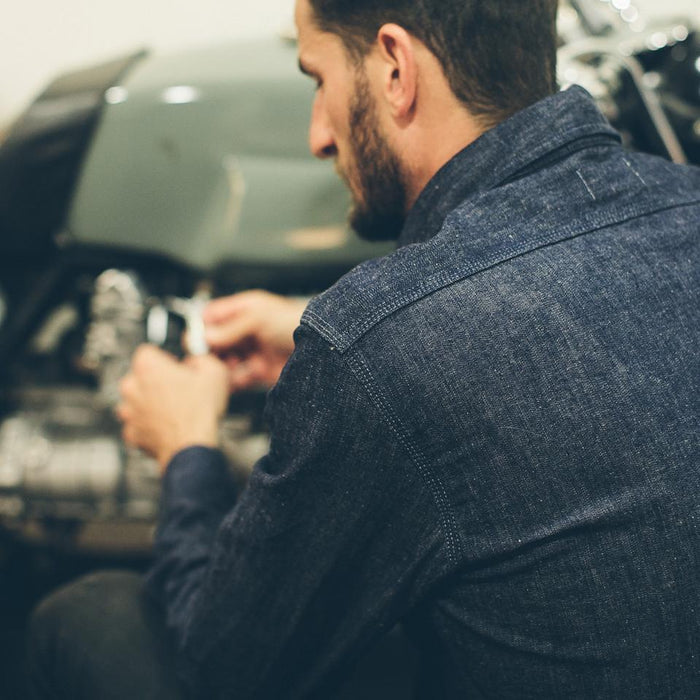 The Utility Shirt in Swift Mills Denim