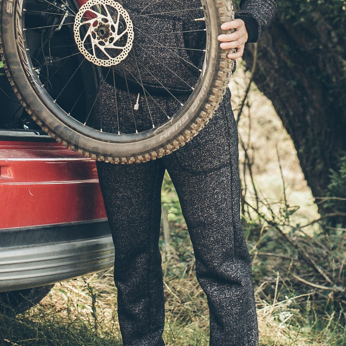 The Women's Apres Sweatpant in Salt and Pepper Fleece