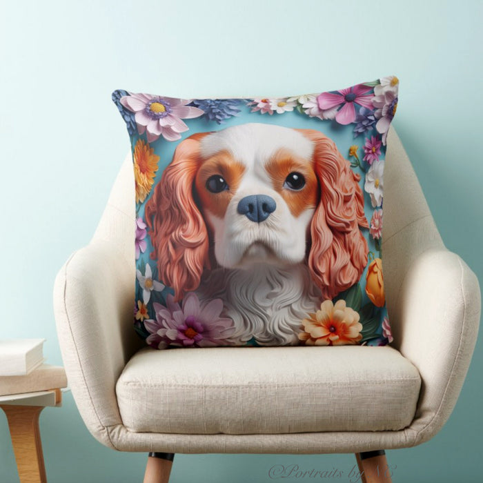 Throw Pillow in Various Sizes- King Charles Spaniel