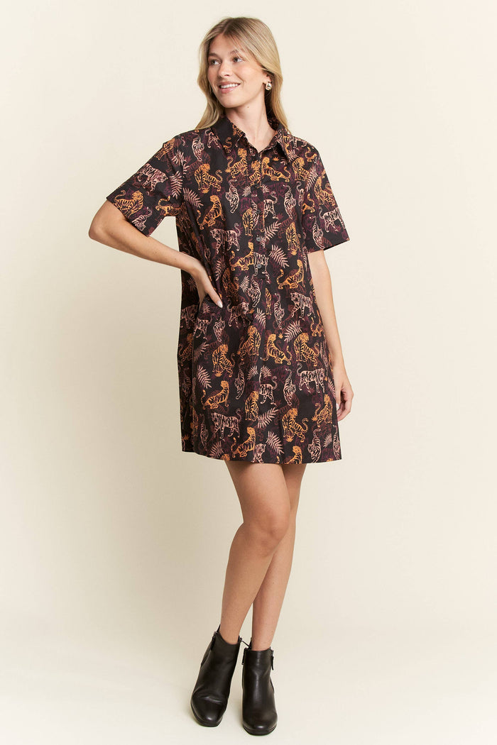 Tiger Print Mini Dress by Jade by Jane