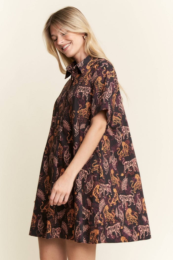 Tiger Print Mini Dress by Jade by Jane