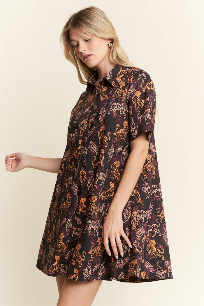 Tiger Print Mini Dress by Jade by Jane