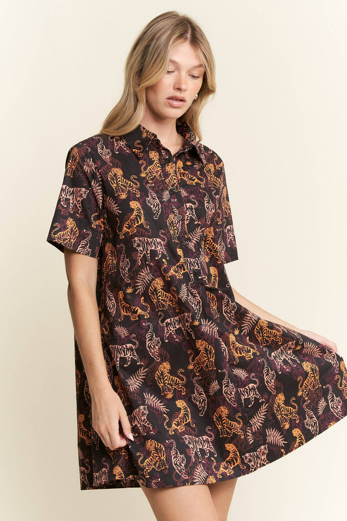 Tiger Print Mini Dress by Jade by Jane