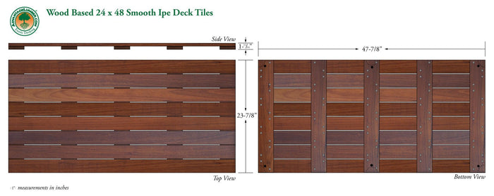Tigerwood Advantage Deck Tiles® 24 x 48 - Smooth - Advantage Lumber