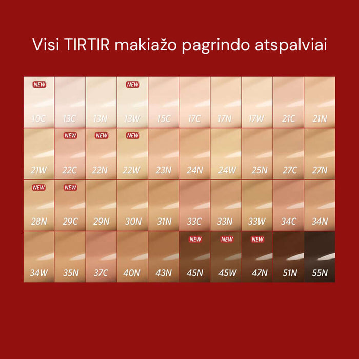 TIRTIR Mask Fit Red Cushion Foundation 6 Colors Kit - makiažo pagrindo mėginėlių rinkinys