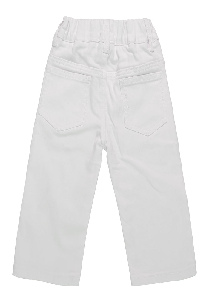 Toddler & Big Girls Jeans, 18M-13T Simple Desgin Ribbed Waist Stretch Denim Pants