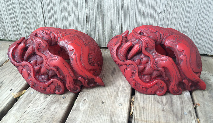 TRANSLUCENT RED, GLOW IN THE DARK PANTHER MASK