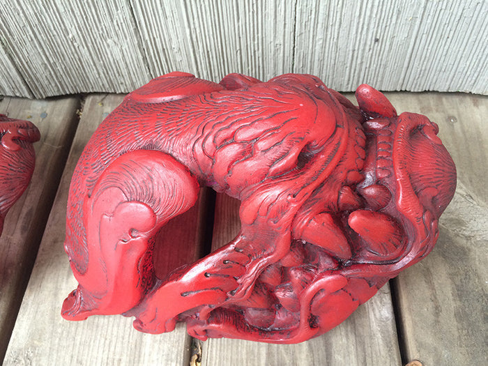 TRANSLUCENT RED, GLOW IN THE DARK PANTHER MASK