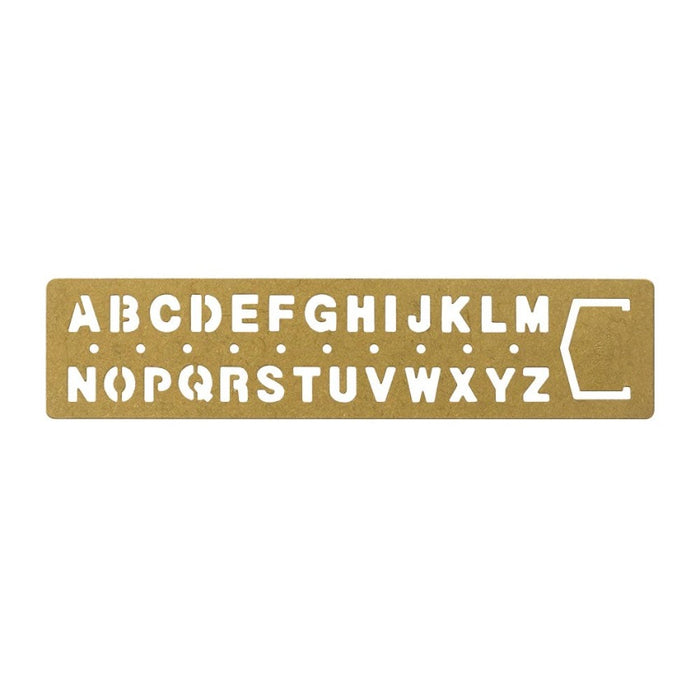 Traveler's Company Brass Stencil - Alphabet