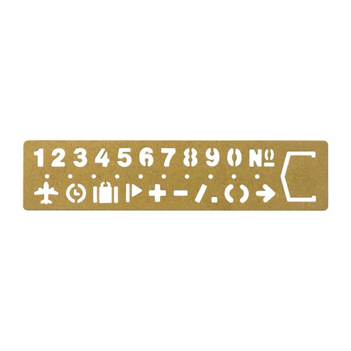 Traveler's Company Brass Stencil - Numbers