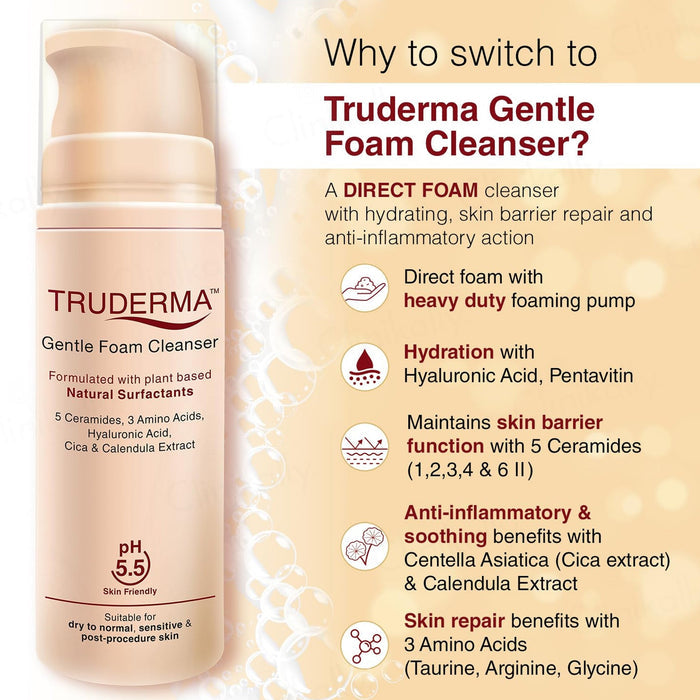 Truderma Gentle Foam Cleanser