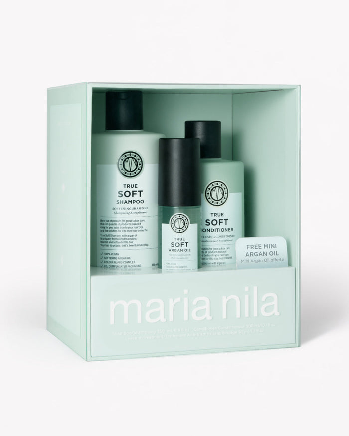 True Soft Beauty Box - Maria Nila holiday gift set at Solvi Salon, Boise, Idaho