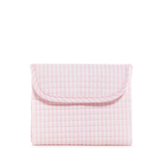 TRVL - Quilted Changing Mat - Pimlico Stripe Pink