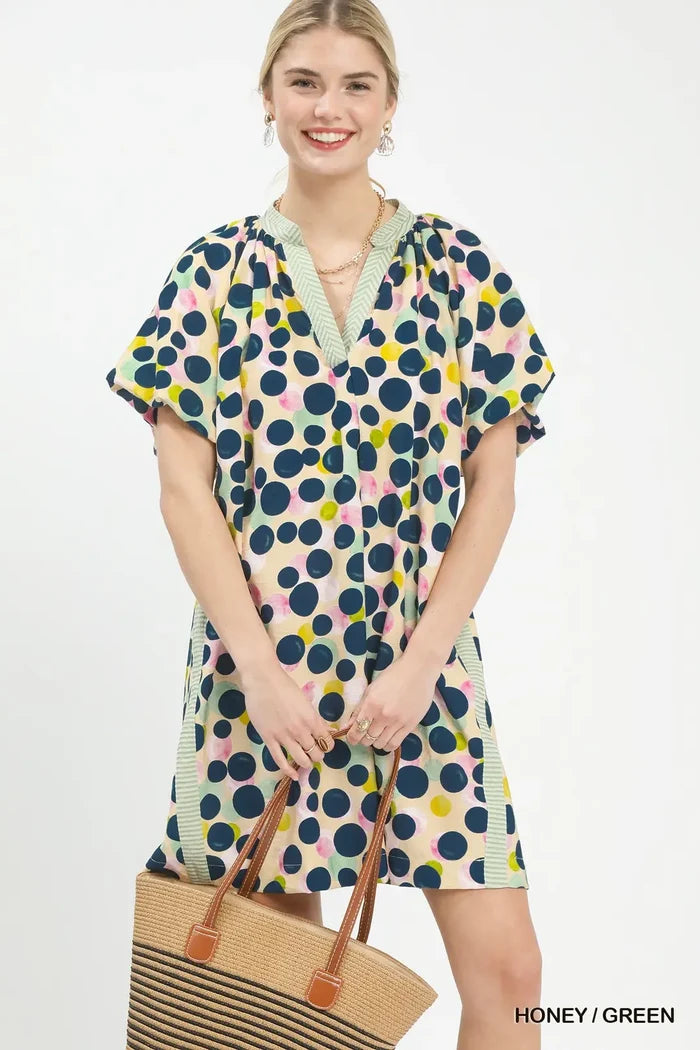 Umgee Polka Dot Tunic Dress