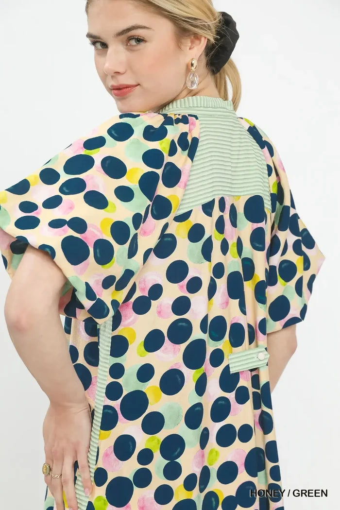 Umgee Polka Dot Tunic Dress