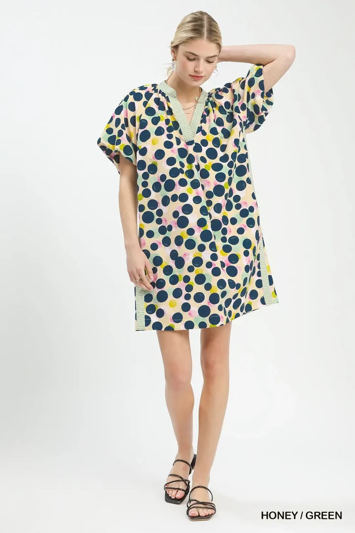Umgee Polka Dot Tunic Dress