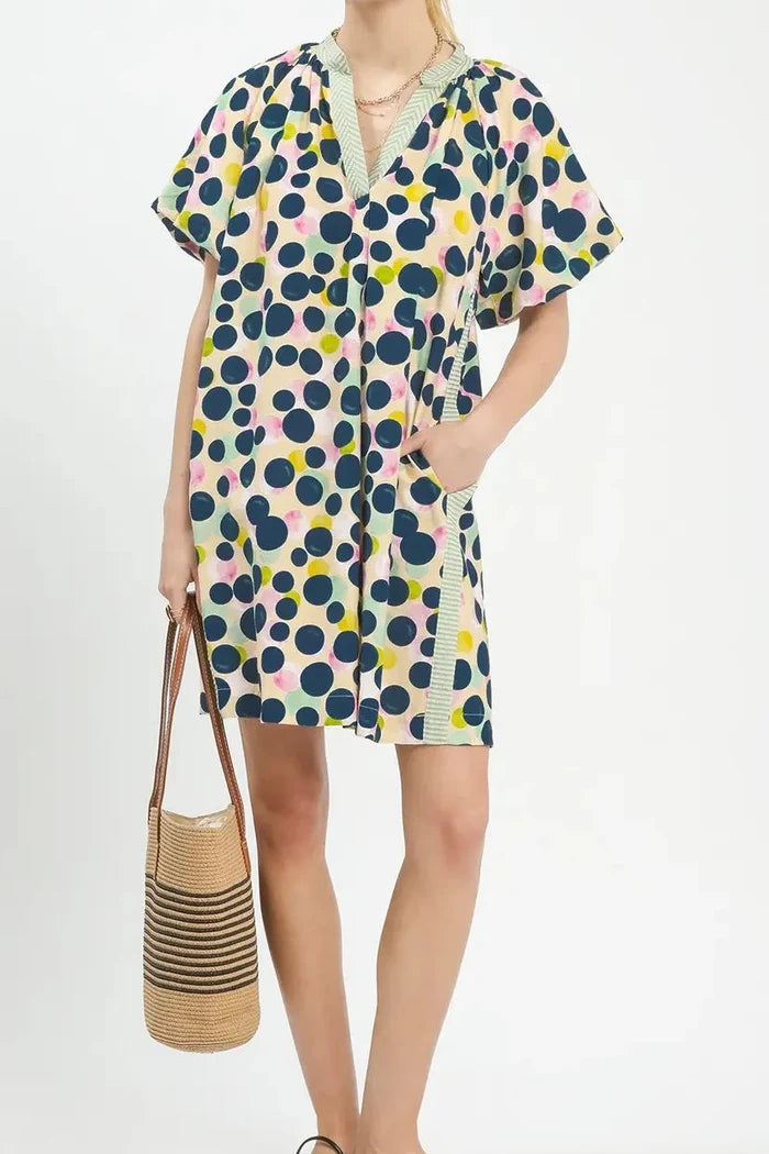 Umgee Polka Dot Tunic Dress