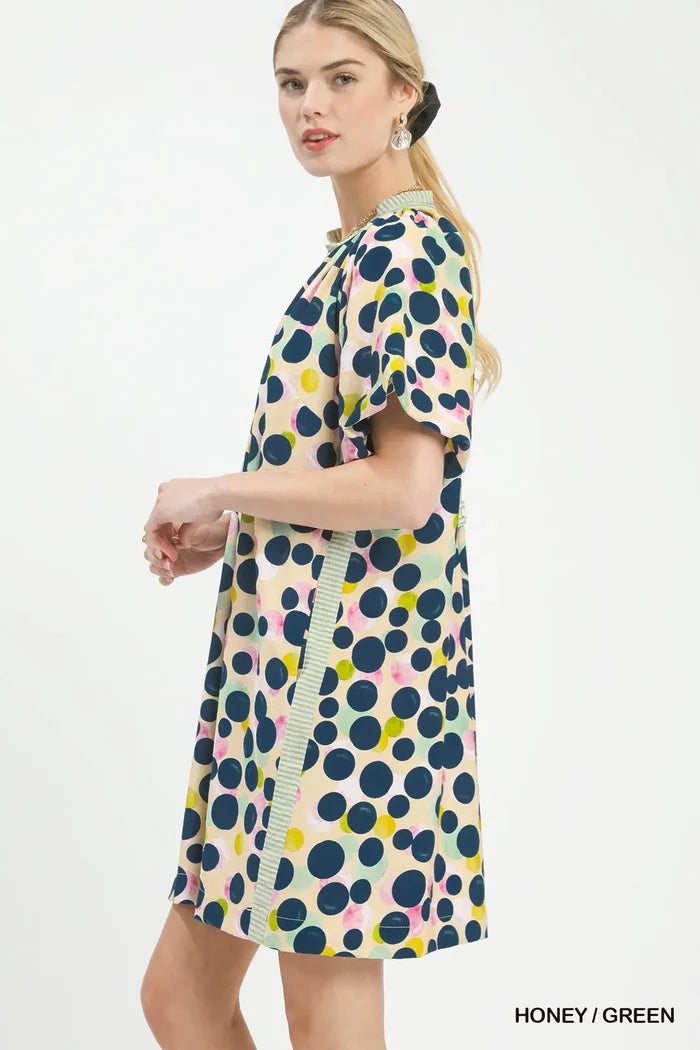 Umgee Polka Dot Tunic Dress