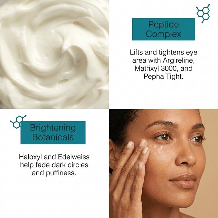 uplift eye cream lifts and tightens eye area, while also fading dark circles and puffiness