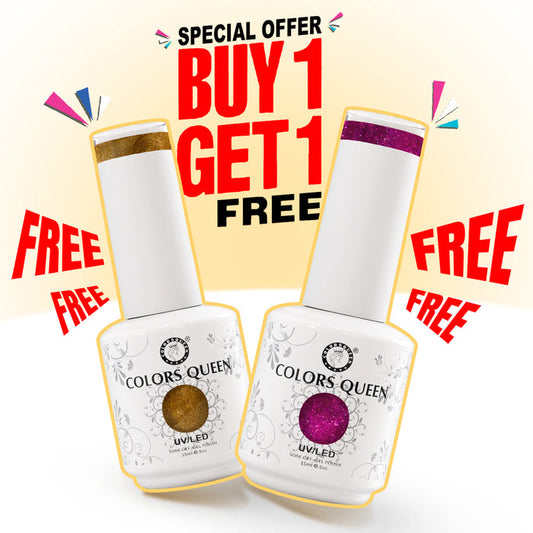 UV LED Soak Off Gel Polish - Glitter Nail Colors