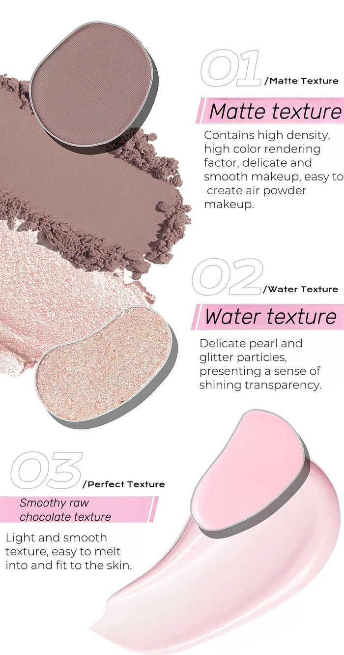 VEECCI Great Artist 7-color Long-wear Multi-use Eyeshadow Palette T4514