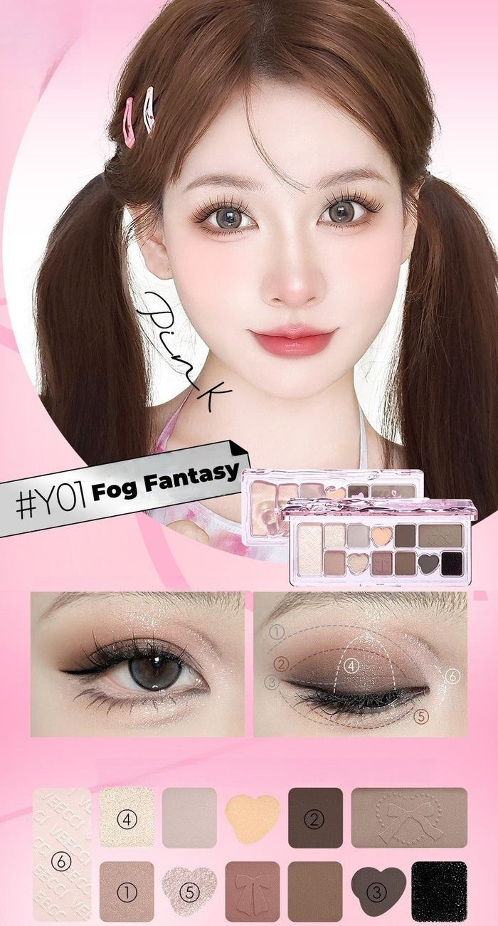 VEECCI Ribbon Fantasy 11-color Multi-use Eyeshadow Palette T4515