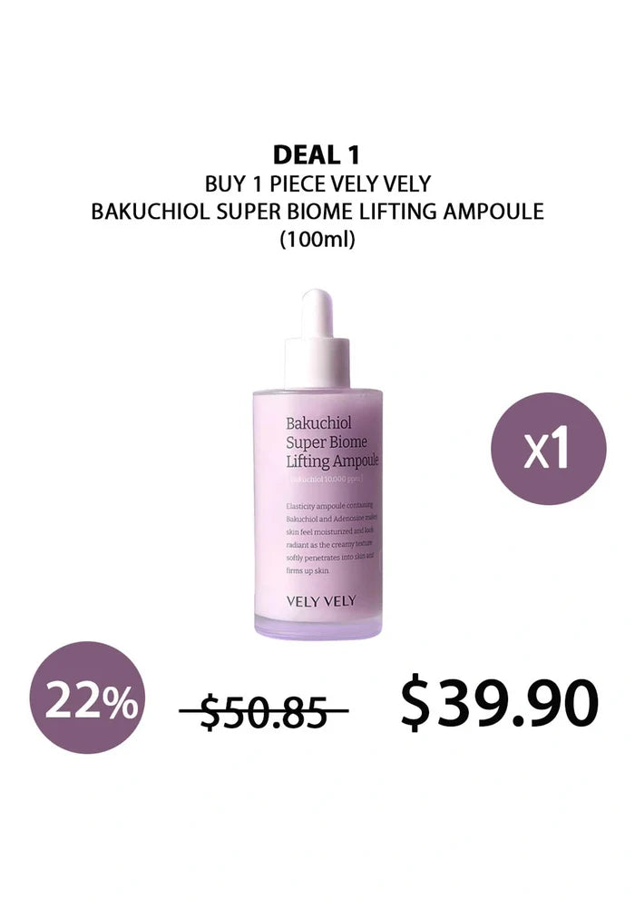 (BUY 1) VELY VELY BAKUCHIOL SUPER BIOME LIFTING AMPOULE