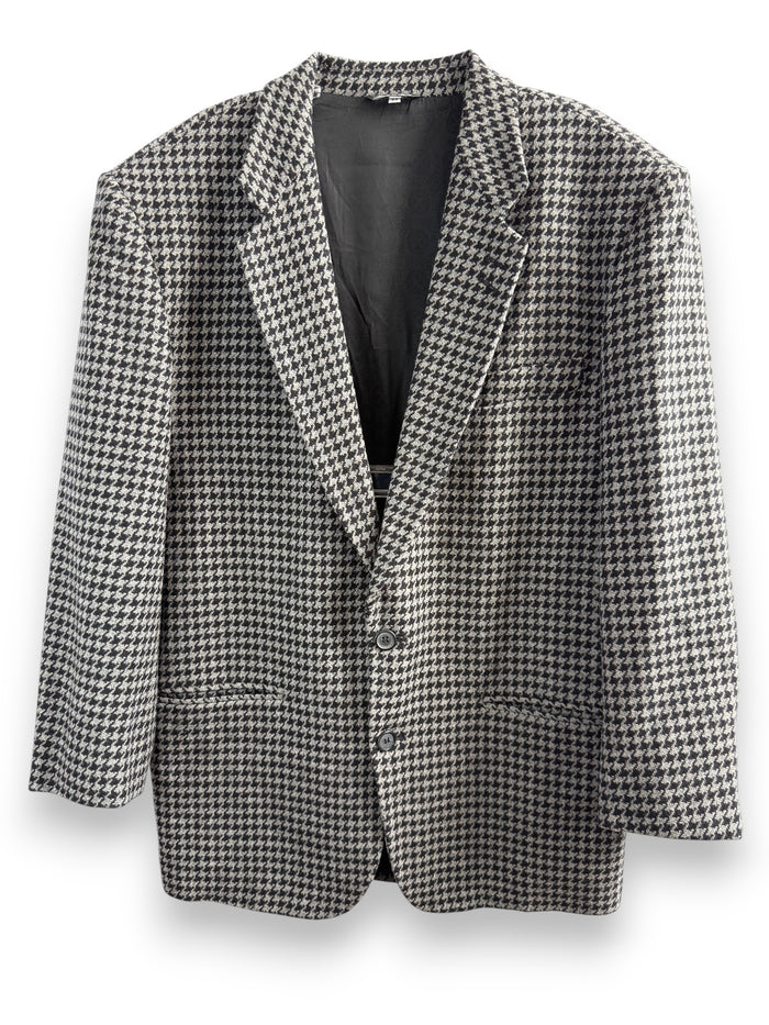 Vintage Black & White Houndstooth wool Blazer