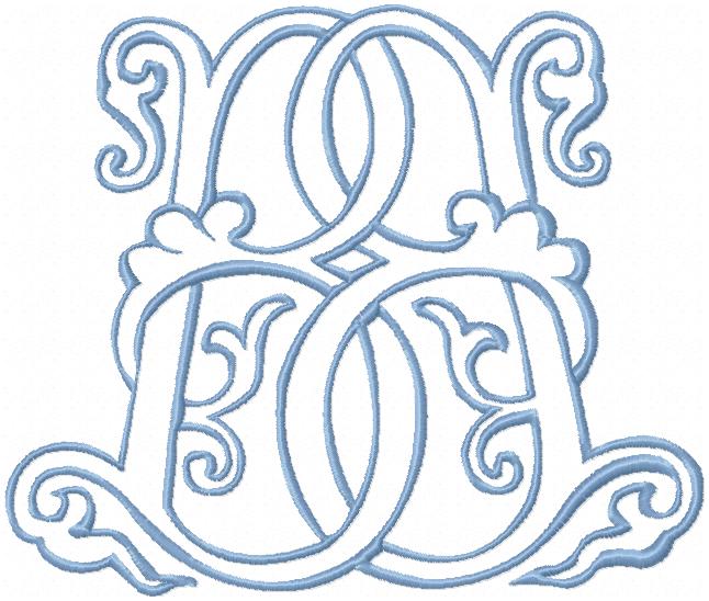 VINTAGE SERIES III DOUBLE LETTER MONOGRAMS B