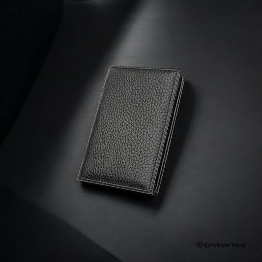 VIPITH Genuine Cowhide Leather Business Card Holder