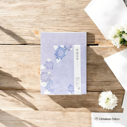 Washi Letter Set-Ajisai Shizuku (Hydrangea Drops)