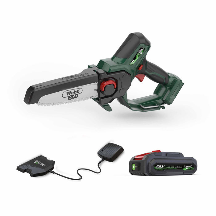 Webb Eco 20V 15cm Cordless Pruning Saw and 2AH Battery & Charger