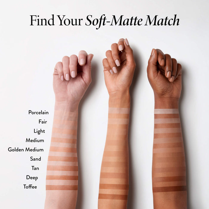 Weightless Whip Blurring Mousse Foundation arm swatches