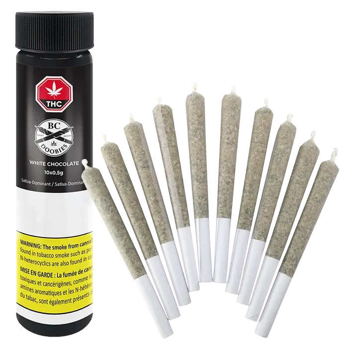 BC Doobies 5 g White Chocolate PR 10 x 0.5 g Pre-Rolls