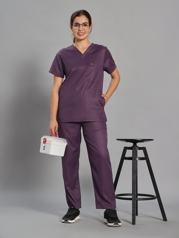 Women Evo Scrub (Blackberry Wine) Set