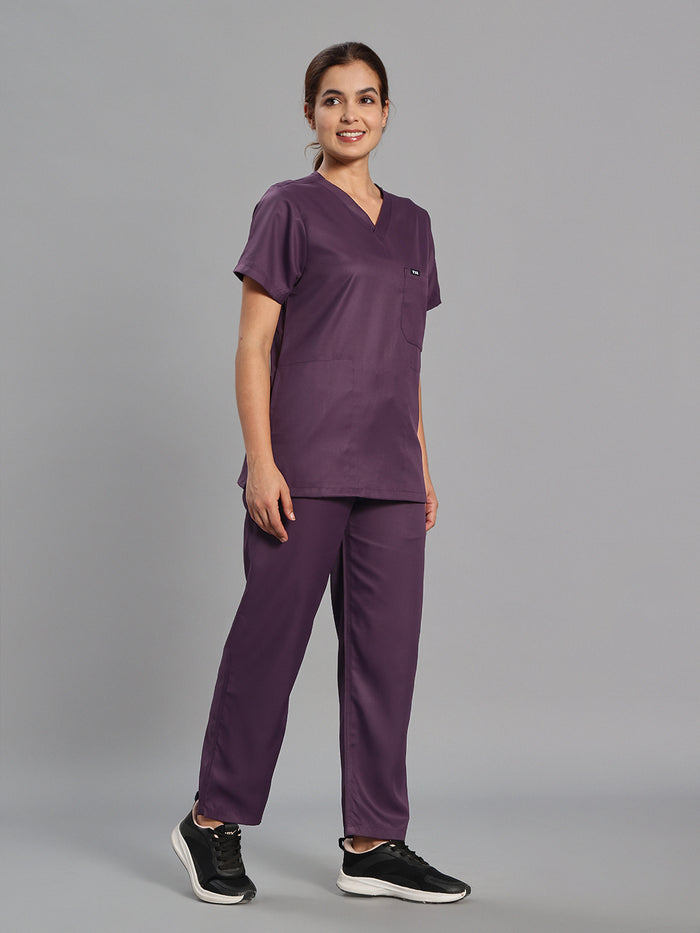 Women Evo Scrub (Blackberry Wine) Set