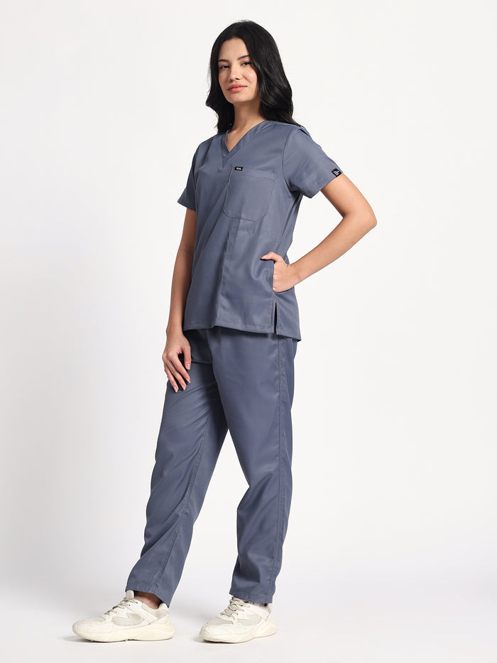 Women Evo Scrub (Slate Grey) Set