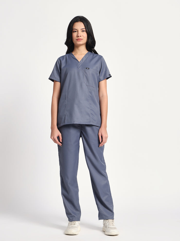 Women Evo Scrub (Slate Grey) Set