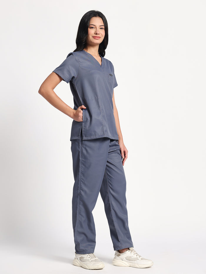 Women Evo Scrub (Slate Grey) Set
