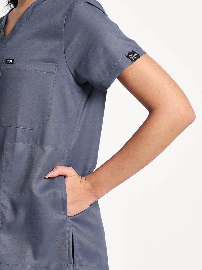 Women Evo Scrub (Slate Grey) Set