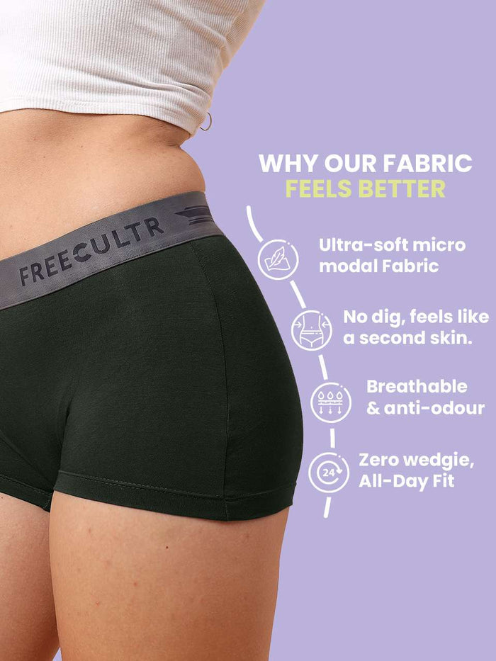 Women's Micro Modal Boy Shorts (Pack of 3)