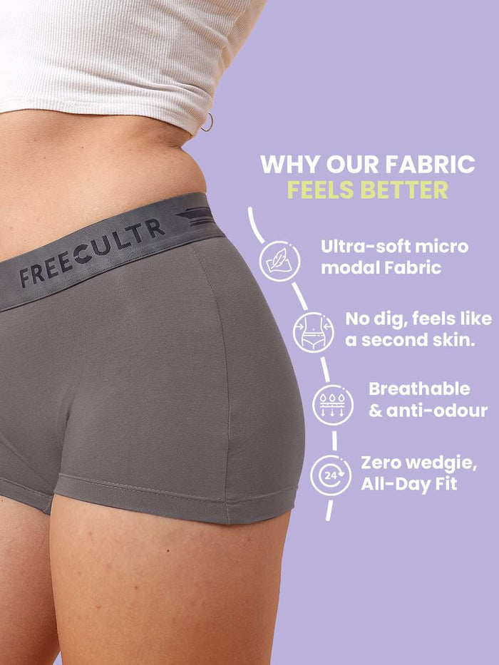 Women's Micro Modal Boy Shorts (Pack of 6)