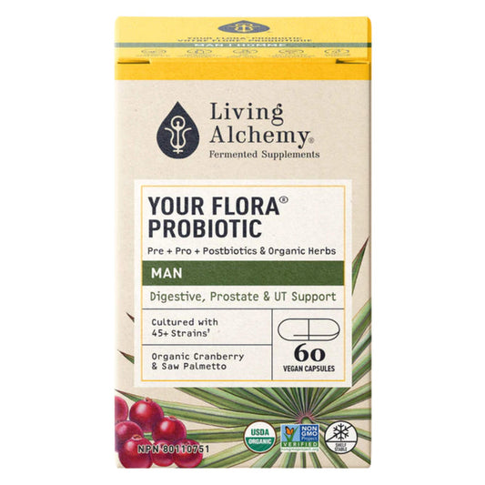 Box of Living Alchemy Your Flora Man 60 Capsules