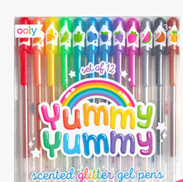 Yummy Yummy Scented Glitter Gel Pens - Pine & Moss