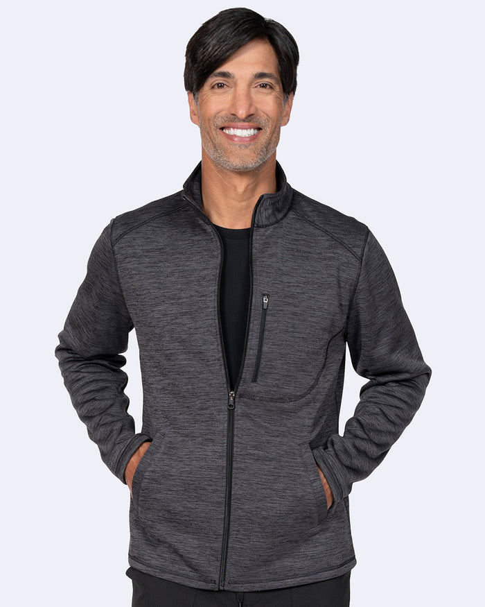 Zavate Mens Brandon Bonded Fleece Scrub Jacket