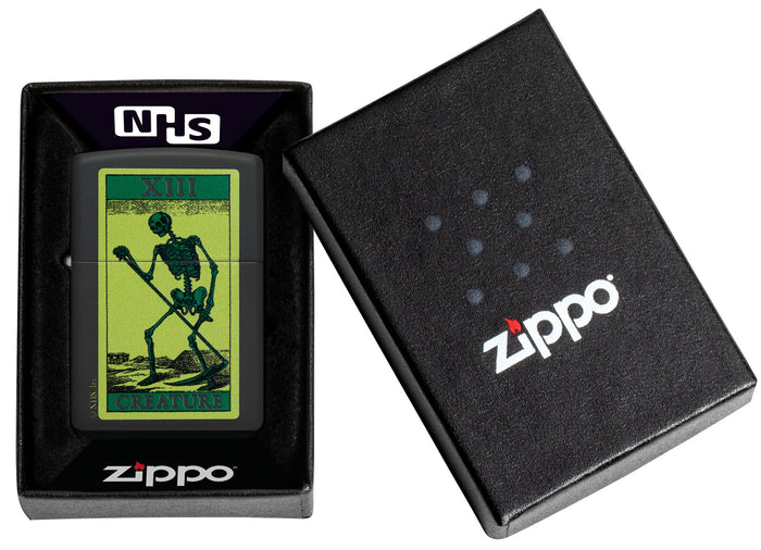 Zippo Creature Skeleton Black Matte 48416