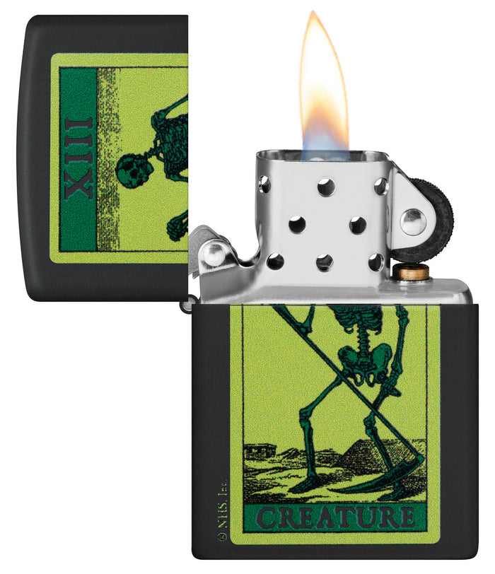 Zippo Creature Skeleton Black Matte 48416