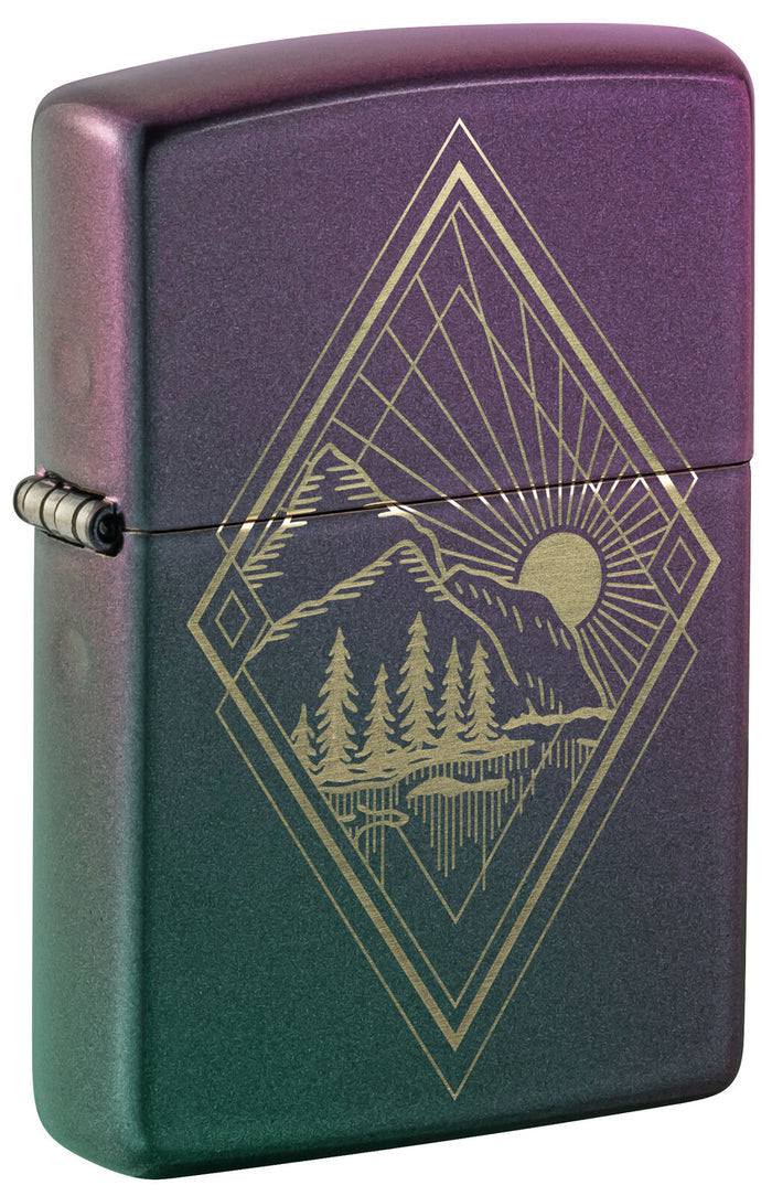 Zippo Geometric Outdoor Design Iridescent 48382